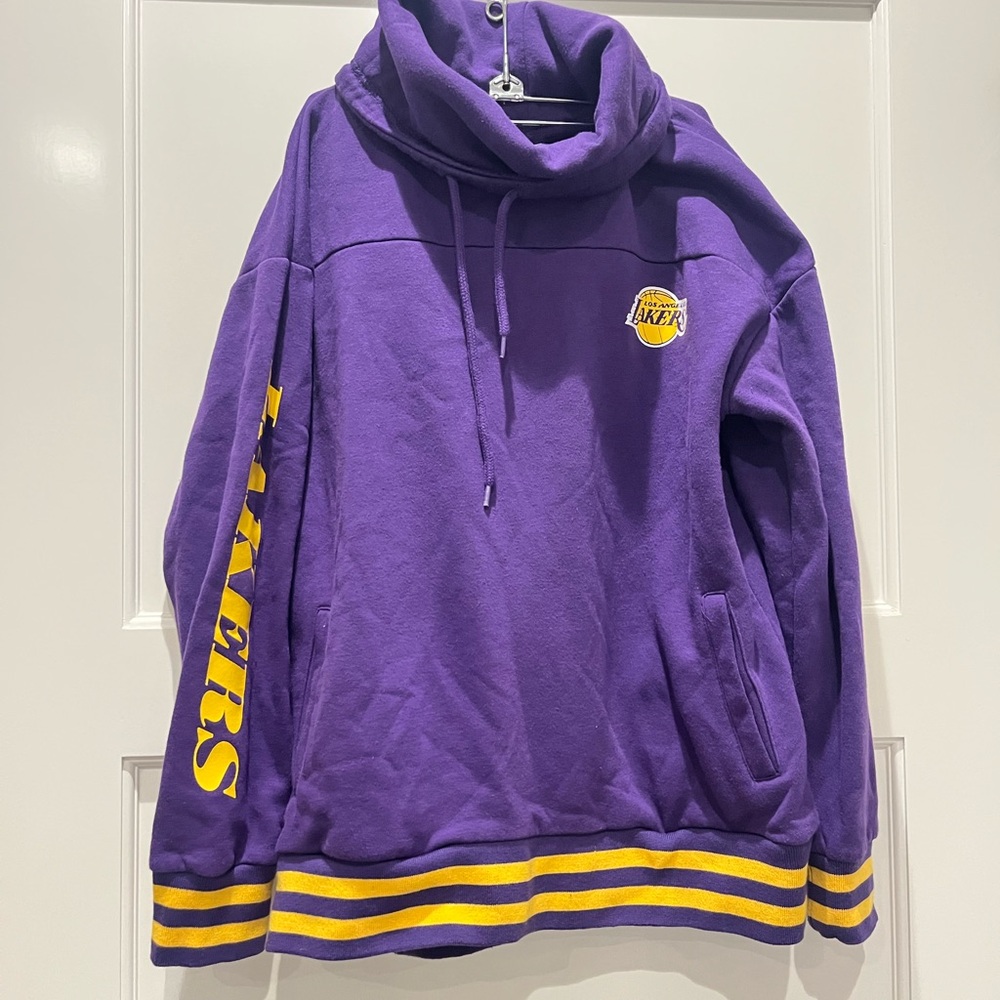 Los Angeles Lakers Hoodie with Yellow Accents woman mock neck